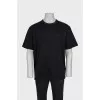 Men's black straight fit t-shirt with tag