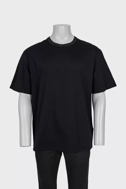 Men's black straight fit t-shirt with tag