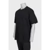 Men's black straight fit t-shirt with tag