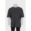 Чоловіча футболка крою oversize з биркою