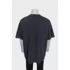 Чоловіча футболка oversize з фірмовим логотипом