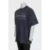 Чоловіча футболка oversize з вишивкою