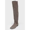 High boots with elasticated top