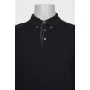 Men's black button-down jumper