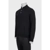 Men's black button-down jumper