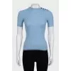 Light blue slim-fit t-shirt