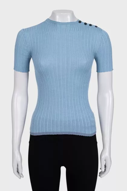Light blue slim-fit t-shirt