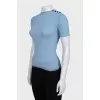 Light blue slim-fit t-shirt