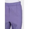 Tapered trousers with elastic waistband and pockets