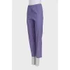 Tapered trousers with elastic waistband and pockets