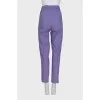 Tapered trousers with elastic waistband and pockets