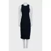 Fitted denim dress with a zipper