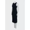 Fitted denim dress with a zipper