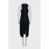 Fitted denim dress with a zipper