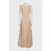 Maxi dress with gold embellishments
