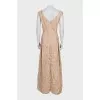 Maxi dress with gold embellishments