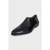 Men's black leather shoes with insert
