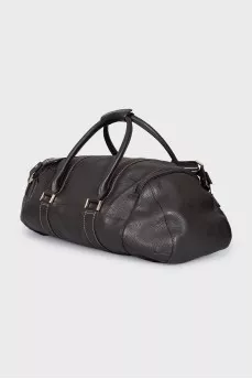 Textured leather travel bag