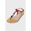 Leather flat sandals