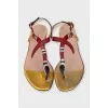 Leather flat sandals