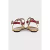Leather flat sandals