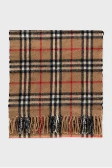 Men's brown plaid scarf