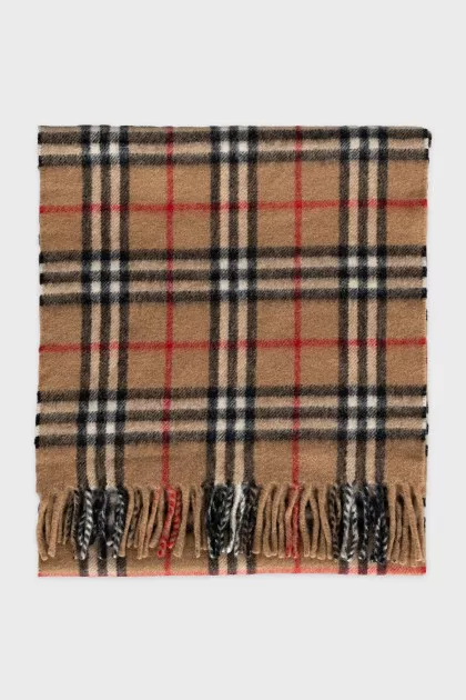 Men's brown plaid scarf