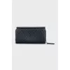 Men's leather wallet with branded embossing