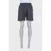 Men's gray straight-leg shorts