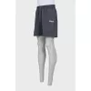 Men's gray straight-leg shorts
