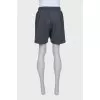 Men's gray straight-leg shorts