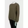 Green straight sweatshirt with tag