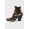 Ankle boots in leopard print