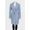 Blue coat with a belt