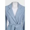 Blue coat with a belt