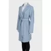 Blue coat with a belt