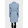 Blue coat with a belt