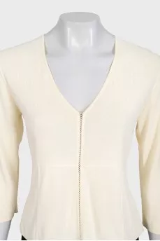 Yellow pullover with seams