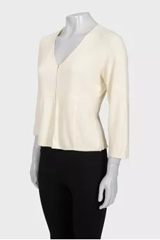 Yellow pullover with seams