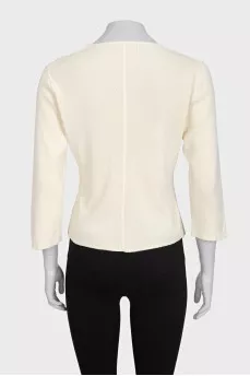 Yellow pullover with seams