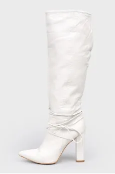 White high boots