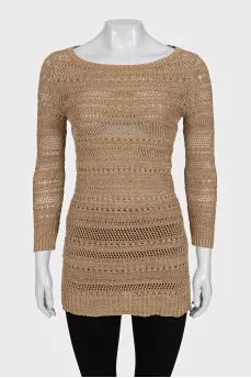 Beige elongated jumper