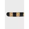 Animal print leather belt with tag