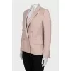 Pink double-breasted jacket with pockets