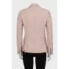 Pink double-breasted jacket with pockets
