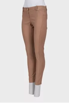 Brown tapered trousers