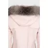Short coat with a fur hood