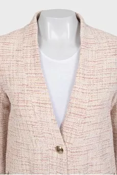 Beige tweed jacket