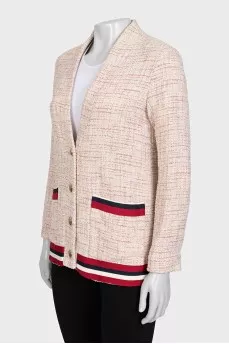 Beige tweed jacket