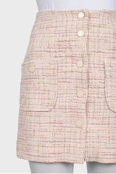 Beige tweed skirt
